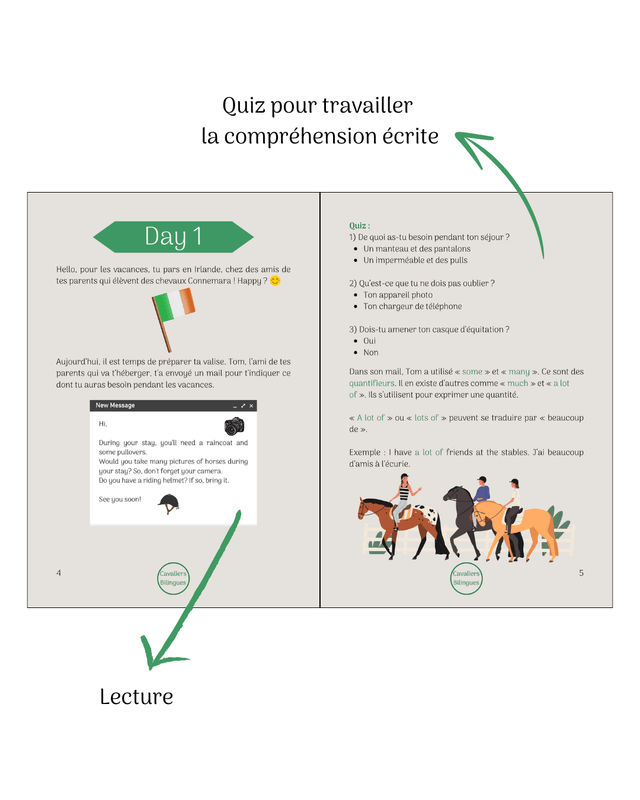 Direction l'Irlande - Cahier de vacances anglais-équitation