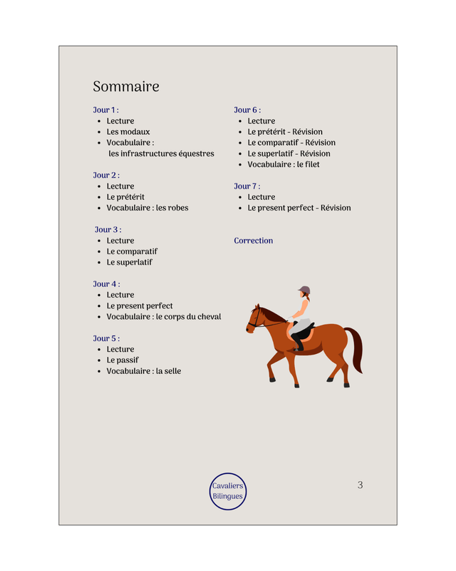 Direction l'Angleterre - Cahier de vacances anglais-équitation